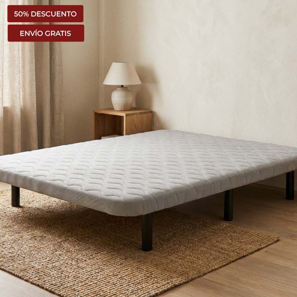 Base tapizada 3D antideslizante color blanco