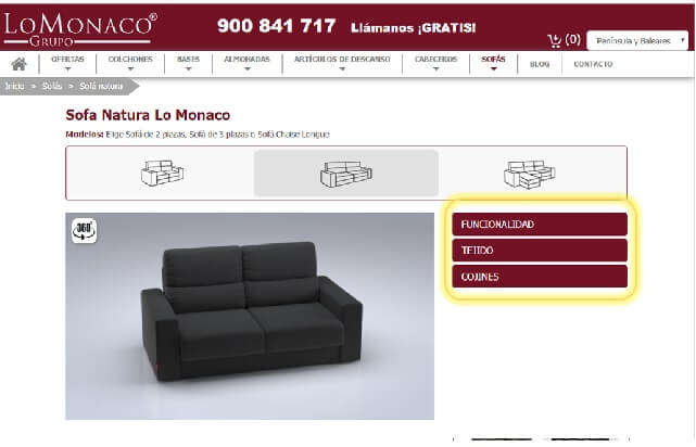 Compra online tu sofá 3